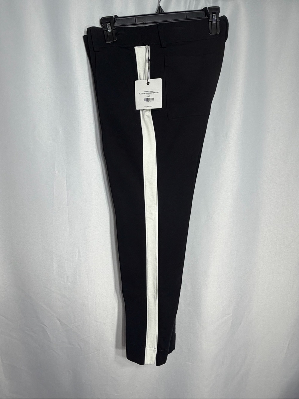 Belyn Key Black Pants with White Side Stripe size L new w tags - Picture 11 of 12